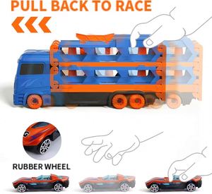Custom Ejection Fold Metal Transportation Storage Container 3 Layer Truck <b>Model</b> <b>Car</b> Mini Vehicle for Kids Alloy Diecast <b>Toys</b> - Product Image 2
