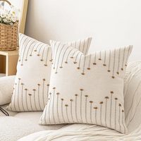 Sarung Bantal Hias Ruang Tamu Gaya Ins, Sarung Bantal Motif Bunga Potong dari Bahan Polyester-Katun yang Ringan dan Segar