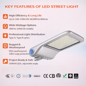 OASISLUX Professional LED <strong>Street</strong> <strong>Light</strong> IP65 100W 150lm/W for Roadway Lamp Highway Urban Lighting Projects - Product Image 3