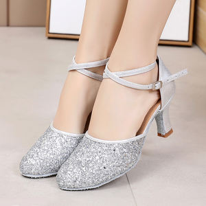 Zapatos de Baile Latino/Tango/<span class=keywords><strong>Flamenco</strong></span> de Cuero Brillante para Mujer al por Mayor, Tacón Alto de 5.5cm/7.5cm, Modernos, Cómodos y Duraderos - Product Image 6