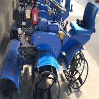 Machine à labourer le riz à moteur diesel, rotoculteur à roues pour rizières, cultivateur agricole, largeur de travail de 80 cm