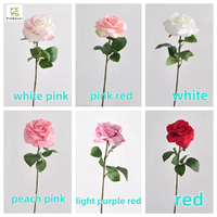 Bunga Mawar Sutra Buatan 72CM Baru Warna Putih Pink Merah Super Besar Ukuran Kepala Bunga 15CM Dekorasi Rumah Hari Valentine Meja Tengah Pernikahan