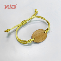 Bracelet Intelligent en Bois RFID pour Contrôle d'Accès, Carte en Bois NFC Recyclé Tressé Ajustable