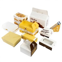 Boîte à emporter pliable en papier kraft de qualité alimentaire, emballage alimentaire jetable étanche pour restaurant