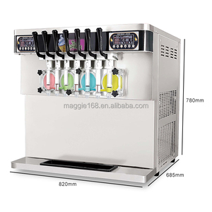 Machine <span class=keywords><strong>à</strong></span> glaces <span class=keywords><strong>italienne</strong></span> <span class=keywords><strong>à</strong></span> 7 <span class=keywords><strong>saveurs</strong></span>, 3,8 kW, 55-60 <span class=keywords><strong>L</strong></span>/H, 7 buses, crème glacée molle <span class=keywords><strong>à</strong></span> 7 <span class=keywords><strong>saveurs</strong></span>, avec poignée pour faire des glaces - Product Image 5