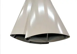 Airfoil Architectural Shades Louver Fins Aluminium Extrusion Fanblade Winged Aluminium Profile For Louver