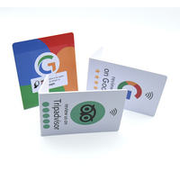 Support de menu de restaurant personnalisé en acrylique blanc étanche avec code QR, interface de communication NFC RFID, puce NTAG213, avis commerciaux