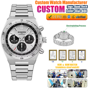 Reloj de Cuarzo para Hombre, Diseño Simple y Elegante, Personalizable al por Mayor, con Función de Fecha, Pantalla Digital, Resistente al Agua 5BAR, Acero Inoxidable - Product Image 1