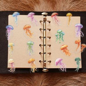 50pcs Transparent Sea Life Beautiful Jellyfish Waterproof PET <strong>Stickers</strong> Laptop Tablet Book <strong>DIY</strong> Handbooks Decoration - Product Image 6