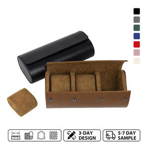 Estuche de Viaje para Relojes de Cuero PU con Logotipo Personalizado, 1, 2 o 3 Ranuras, Estuche Enrollable Portátil para Relojes - Product Image 2