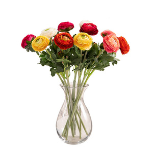 Lulian Artificial Flower Flocked Double-headed Peony Photography Prop Home Living Room <b>Decoration</b> Artificial Flower Floral - Product Image 5