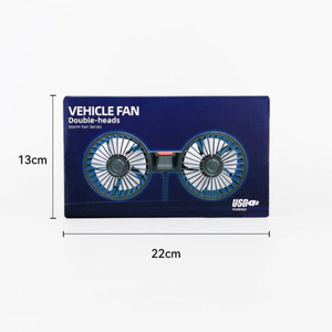 חזק <span class=keywords><strong>12v</strong></span> מאוורר קירור חשמלי עבור מכוניות אוניברסלי כפול ראש מושב אחורי עם ציוד לרכב - Product Image 5
