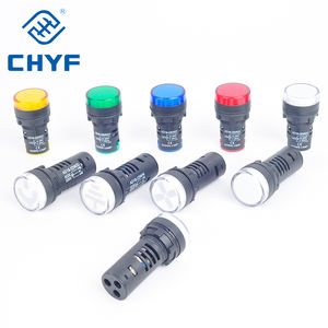 CHYF Sinal Piloto Lâmpada 22mm 12v 24v 220v Levou Vermelho Verde Amarelo Painel De Energia Led Luzes Indicadoras AD22-22DS - Product Image 1