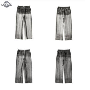 <span class=keywords><strong>Pantalones</strong></span> de chándal anchos vintage al por mayor, personalizados, de peso pesado, para <span class=keywords><strong>hombre</strong></span>, con cordón, forro polar, estilo oversize - Product Image 4