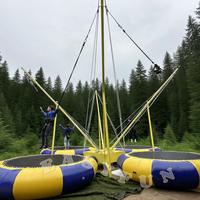 Trampoline gonflable personnalisé EASYFUN pour 1/2/4/6 personnes, panneau de contrôle amovible, équipement d'aventure en plein air