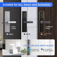 Lcostar Sécurité Étanche Bas Prix À Distance D'empreintes Digitales Clavier Numérique Code Smart Lock Porte Blanc avec Nfc/bluetooth