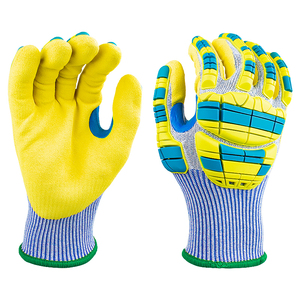 Cut Grip Guantes de mecánica de alta resistencia Material duradero Guantes de trabajo de impacto de cuero Guantes de seguridad de aceite y gas - Product Image 1