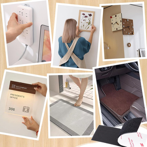 Haak- en lusband, extra sterk, zelfklevend, dubbelzijdig, in elkaar grijpende PVC-montagelijsten, hersluitbaar, voor dagelijks gebruik - Product Image 6