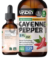 Supplément de poivre de Cayenne de marque privée extrait liquide de capsaïcine Gouttes de poivre de Cayenne pour le soutien de la digestion