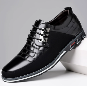 Men Pointed Toe Lace Up Leather Oxford <b>Shoes</b> Cushioned Rubber Sole Business Office Formal Dress <b>Shoes</b> - Product Image 5