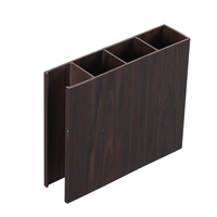 Plafon Susun WPC Motif Kayu Tahan Air Tahan Api Bentuk U untuk Interior, Cocok untuk Gym, Kantor, Hotel, Rumah Tangga, 3D