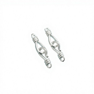 Weiji Fermoir connecteur unique à double anneau en argent sterling 925, 7,4*30,8 mm, motif point d'interrogation, pour composants de bijoux - Product Image 4