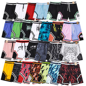 Fabrika toptan yüksek kaliteli çabuk kuru Polyester örgü amerikan tarzı şort gevşek-Fit basketbol şortu nefes - Product Image 1