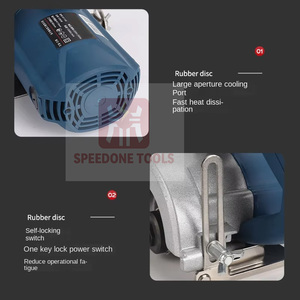 Gergaji Potong Batu Listrik 1200W 110mm dengan Baterai Lithium, Sudut Dapat Diatur, Genggam - Product Image 3