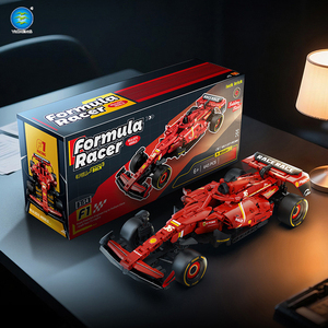 Genial Juego de Construcción Educativo de 796 Piezas de Bloques Electrónicos de Plástico ABS, Modelo de Coche de Carreras <span class=keywords><strong>F1</strong></span> con Retroceso, Juguete para Niños - Product Image 1