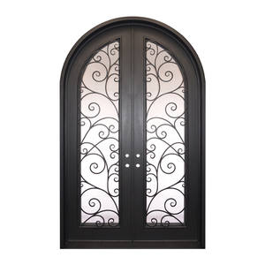 Fabricants en gros de portes en fer forgé d'extérieur personnalisées et bon marché, design moderne de portail en tuyau de fer, designs simples de portail en tuyau de fer - Product Image 4