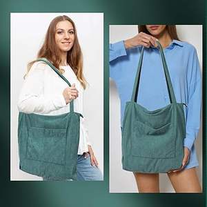 Bolso Hobo de hombro convertible informal a la moda para mujer, gran capacidad, impermeable, corcho, Color sólido, todas las estaciones, cierre de cremallera - Product Image 6