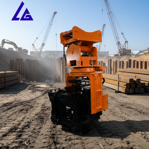 Marteau vibrant latéral durable pour pieux en bois et en béton dans les fondations de bâtiments résidentiels et commerciaux - Product Image 1