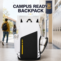 Sac à dos de sport multifonctionnel avec compartiment latéral pour chaussures, pochette indépendante pour ordinateur portable, poche latérale pour bouteille, sac d'école, sac de sport