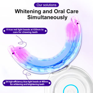 Caja de lujo Luxsmile, tiras <span class=keywords><strong>V34</strong></span> de blanqueamiento natural para el hogar, luz Led portátil, logotipo privado personalizado, Kits de blanqueamiento dental profesional - Product Image 4