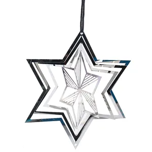 Six-pointed Star Steel Sheet Regular Geometry Can Be Rotated Inside The Outdoor Garden Decoration