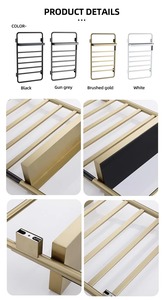 <span class=keywords><strong>Panel</strong></span> grande inteligente de 110V, pared de baño caliente, <span class=keywords><strong>toallero</strong></span> eléctrico calentado, estante de escalera, calentador de Consta, oro de alta calidad, 220V - Product Image 5