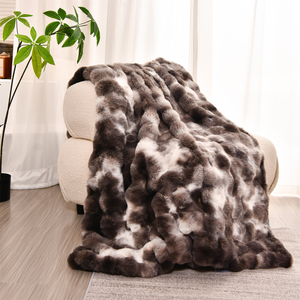 Manta de Lujo de Piel de Conejo y Terciopelo - Manta Gruesa de Doble Capa para Sofá, Sala de Estar, Oficina o Siesta para Otoño/Invierno - Product Image 4