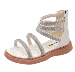 Nouvelles sandales d'été pour enfants, version coréenne, style princesse, avec diamants, chaussures pour filles, taille 26-36 - Product Image 1