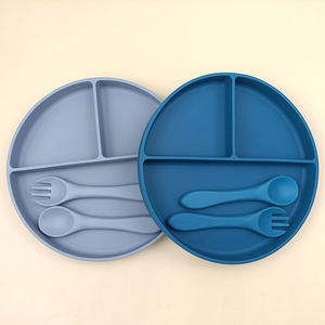 Harga Pabrik MOQ Lebih Rendah Piring Bayi Silikon Bebas BPA Dengan Peralatan Makan Logo Kustom Tersedia - Product Image 6