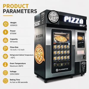 Distributeur automatique de pizzas express, service rapide en 90 secondes, distributeur de pizzas intelligent, distributeur de pizzas fraîches, cantine scolaire, centre commercial - Product Image 2