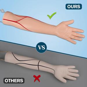 Modèle d'entraînement à l'injection IV, simulateur de flebotomie et de ponction veineuse avec support IV pour la formation en soins <span class=keywords><strong>infirmiers</strong></span> - Product Image 5
