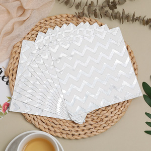 Hanlin White Square Paper Napkins 330mm Three-layer Disposable For Wedding High-end Hotels Restaurants - Product Image 3