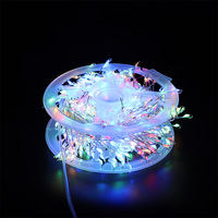 Guirlandes lumineuses LED étanches IP65 en forme de pétard, alimentées par USB, batterie ou énergie solaire, avec télécommande, pour la décoration de Noël (vente en gros)