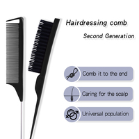 Brosse démêlante professionnelle personnalisée en gros, peigne à queue de rat en plastique, brosse à bords et flacon pulvérisateur pour outils capillaires