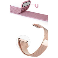 Bracelet de montre en maille milanaise respirante 18mm 20mm 22mm avec fermoir magnétique puissant en acier inoxydable à libération rapide pour