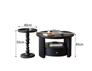 Table basse basse basse rétro française en bois massif Style Antique petite Table à thé de salon pour meubles de maison inspirés B & B - Product Image 6