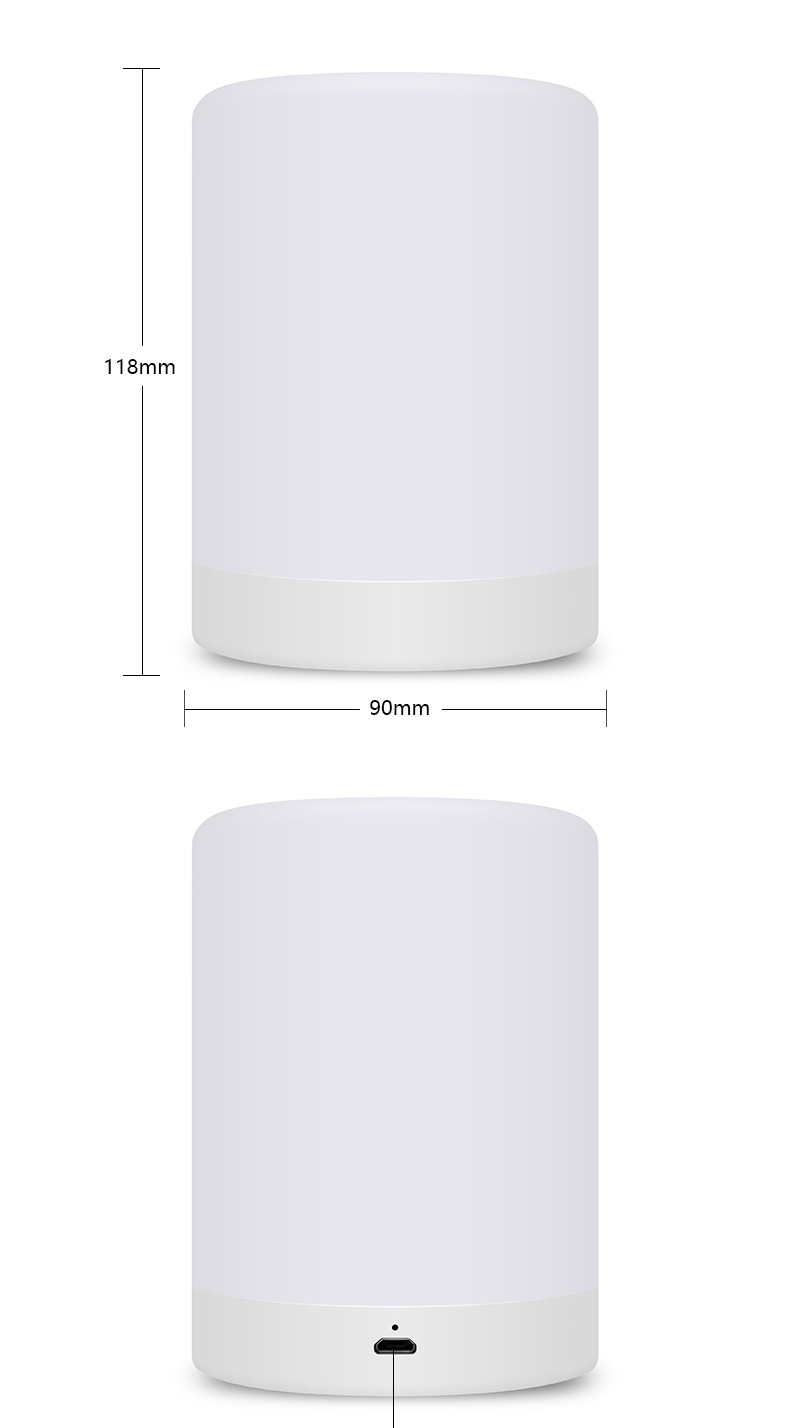 Rechargeable Smart LED Touch Control Night Light Induction Dimmer Intelligent Bedside Portable Lamp Dimmable RGB Color Change