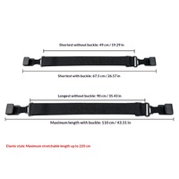 Sangle élastique réglable en nylon antidérapante à double griffe pour couvercle de poubelle, anti-animaux et anti-vent