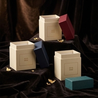 Boîte cadeau de luxe personnalisée en carton rigide pour huiles essentielles, finition mate, matériaux recyclés, couvercle et base en deux parties pour cosmétiques et cils
