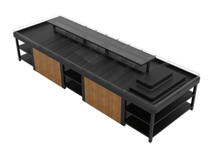 Heavy Duty kim loại & gỗ siêu thị hiển thị racks-Sắt/Kim loại xây dựng cho các cửa hàng tiện lợi & thị trường tạp hóa - Product Image 3